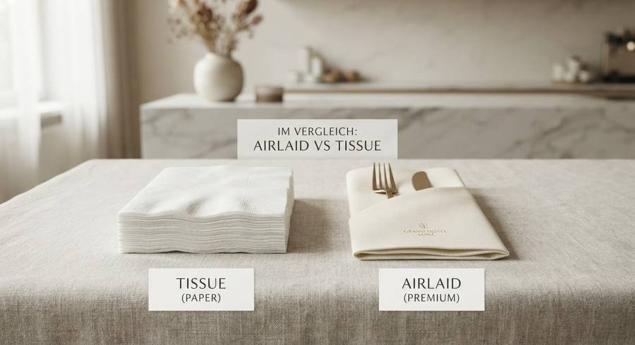 Airlaid vs. Tissue Servietten