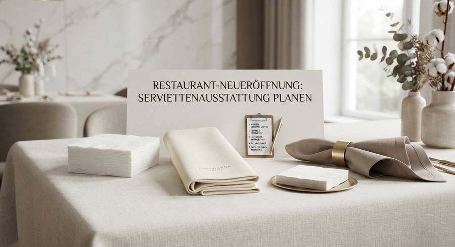 Restaurant-Neueröffnung: Serviettenausstattung