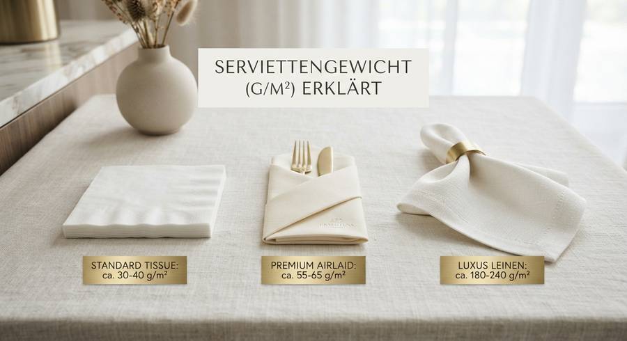 Serviettengewicht (g/m²) erklärt