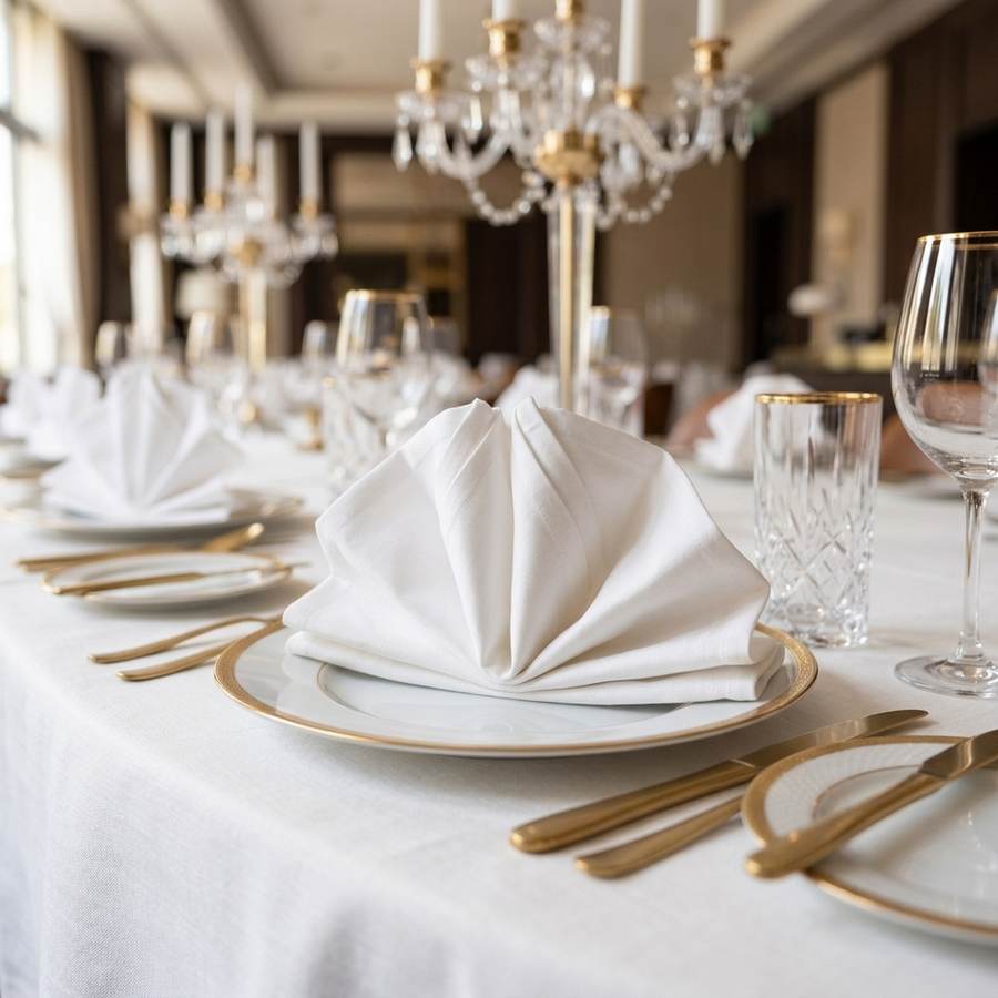 Festlich gedeckter Hoteltisch