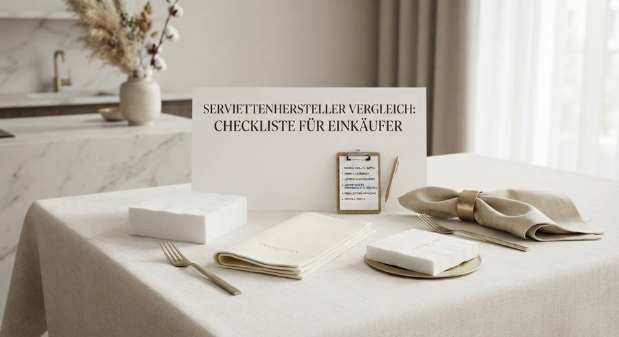 Serviettenhersteller vergleichen: Checkliste
